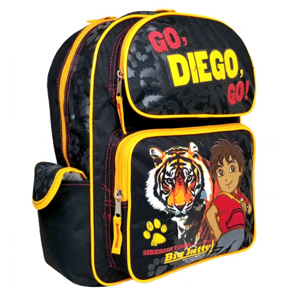 Go, Diego, Go! Black Medium Backpack 82233